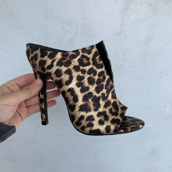 Leopard patent slit heel - Picture 3 of 7